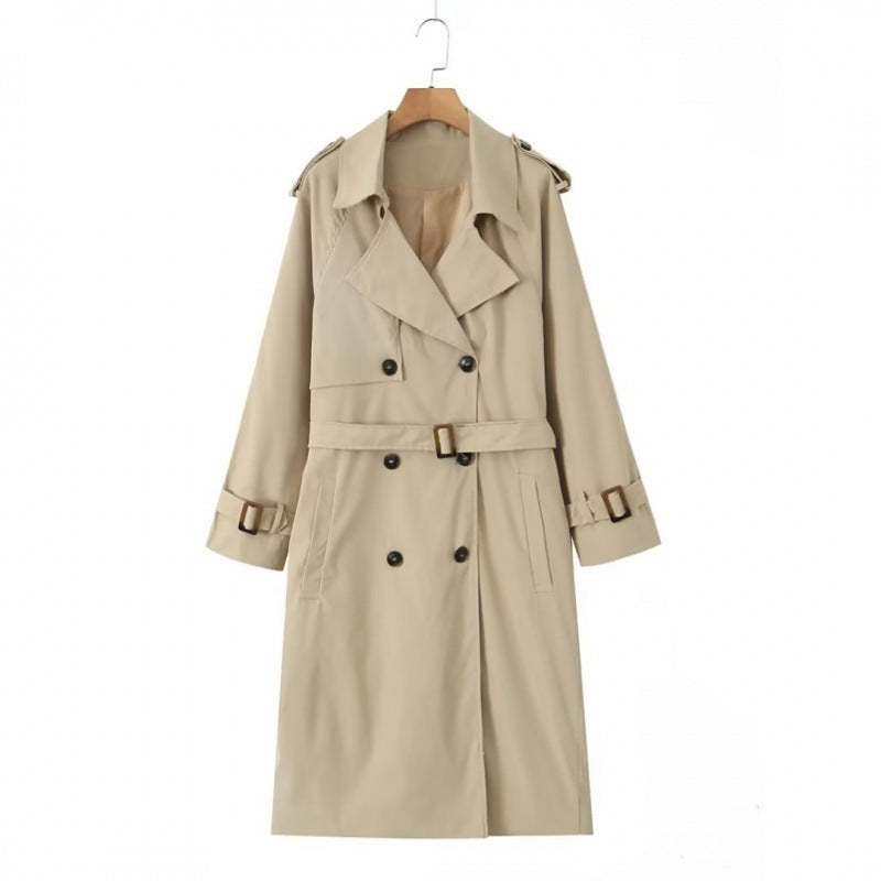Women’s Long Trench Coat – Casual Lightweight Fashion Overcoat