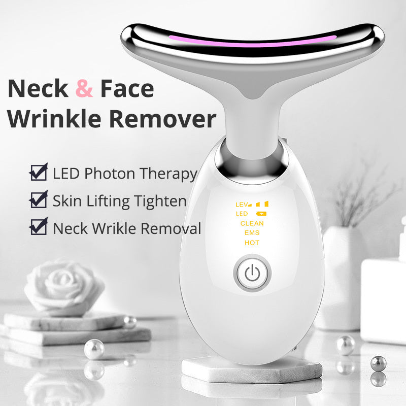 EMS Thermal Neck & Face Massager – Lifting, Tightening & Wrinkle Remover