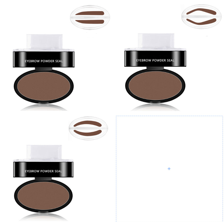 Waterproof Eyebrow Stamp Kit – Powder Tint with Stencils for Perfect Brows