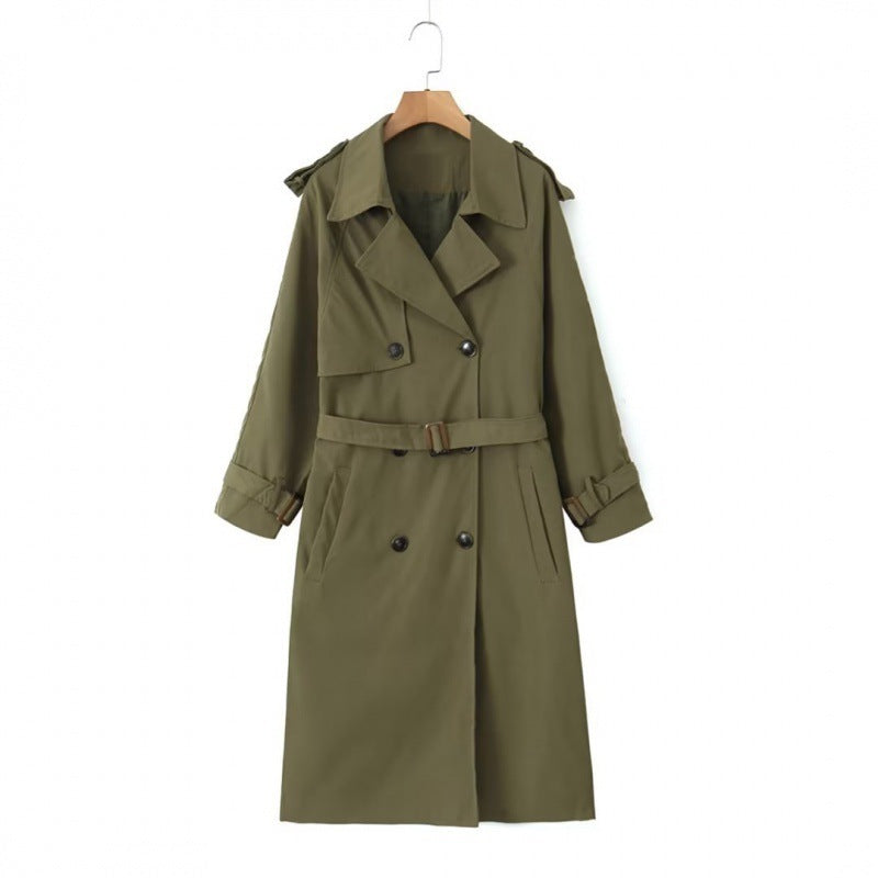 Women’s Long Trench Coat – Casual Lightweight Fashion Overcoat