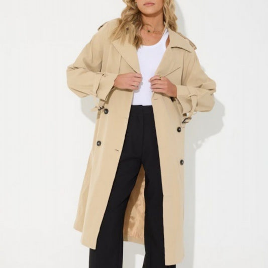 Women's Fashion Casual Long Trench Coat