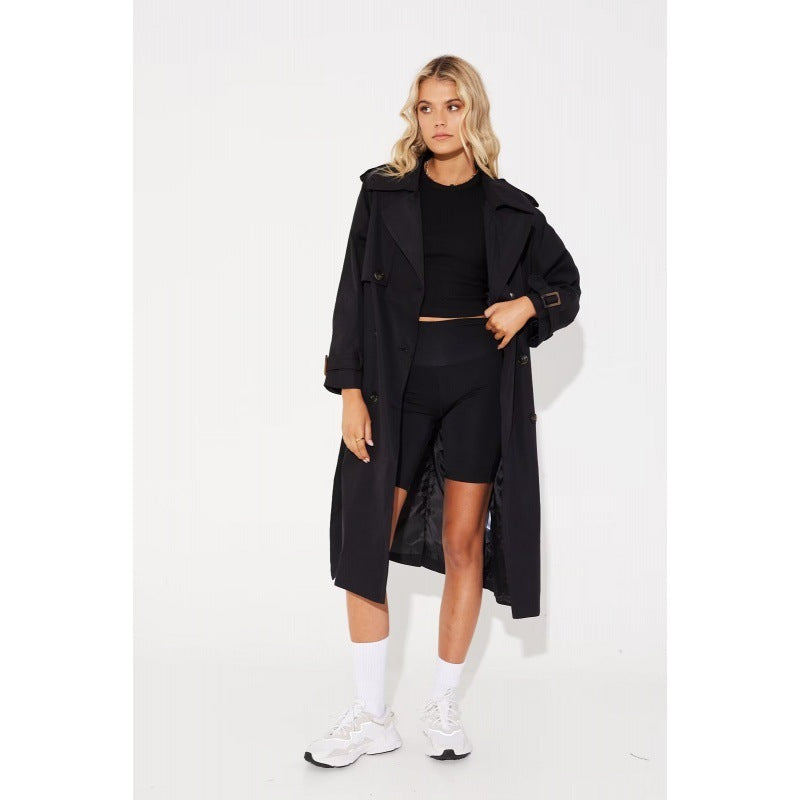 Women’s Long Trench Coat – Casual Lightweight Fashion Overcoat