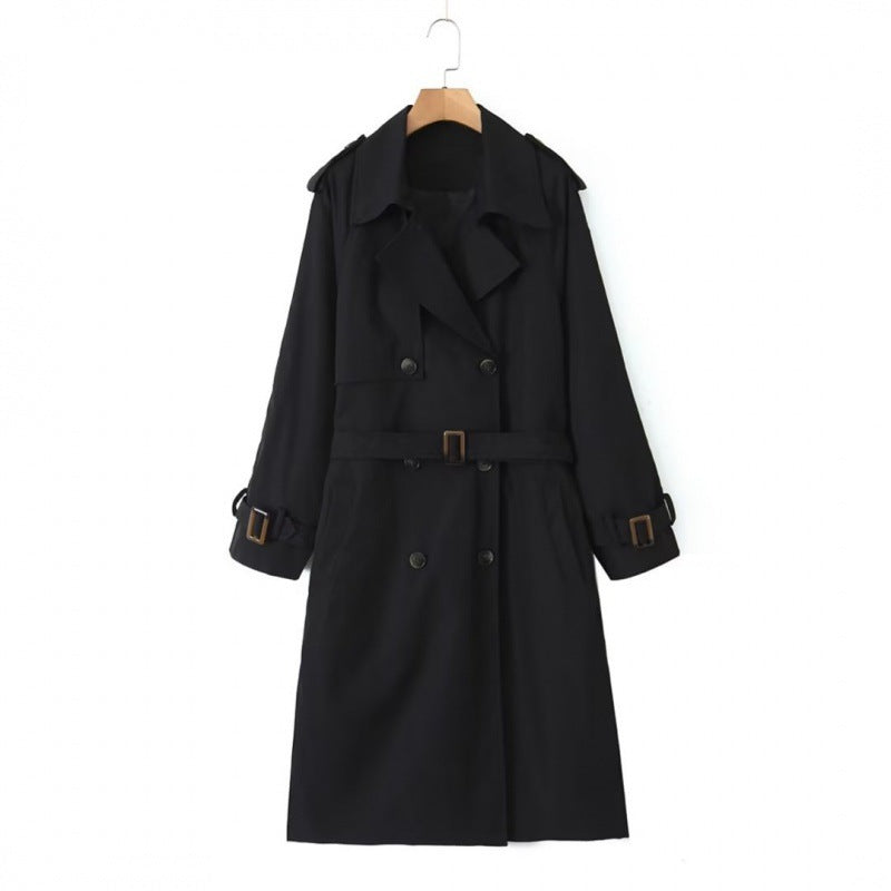 Women’s Long Trench Coat – Casual Lightweight Fashion Overcoat